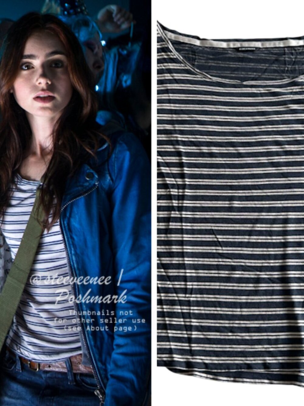 RARE Club Monaco Striped Elsa Tee ALT ASO Clary Fray